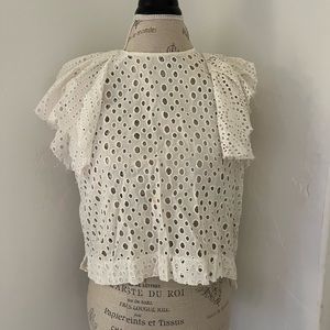 Isabel Marant white blouse with short sleeves